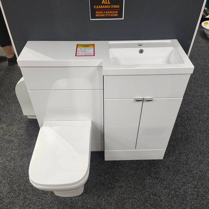 1000Mm Combination - Fd - Rh Gloss White Bathrooms at Unit 5 