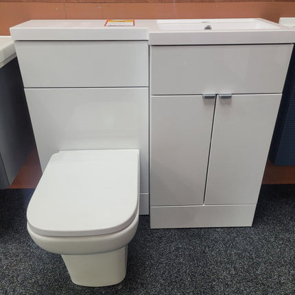 1000mm Combination Unit - RH Gloss White Clearance Vanity Unit Bathrooms at Unit 5 