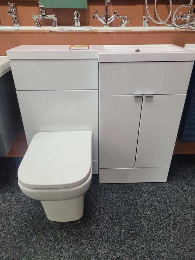 1000mm Combination Unit - RH Gloss White Clearance Vanity Unit Bathrooms at Unit 5 