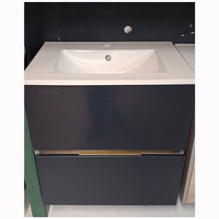 2 Drawer Modular Metro Vanity Unit & Basin 600mm - Indigo Blue Clearance Vanity Unit Waterworks Bathrooms 