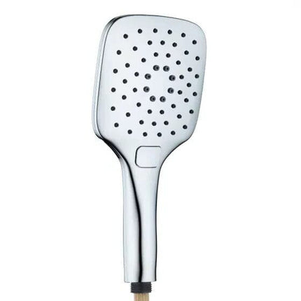 3 Mode Push Button Square Handset Retail Blister - Chrome Waterworks Showers Waterworks Bathrooms 