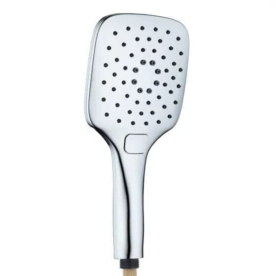 3 Mode Push Button Square Handset Retail Blister - Chrome Waterworks Showers Waterworks Bathrooms 