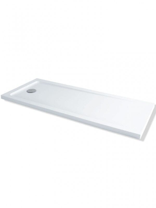 40mm Low Profile ABS Shower Tray - Rectangular 1700 x 700mm - White (End Waste) Waterworks Shower Trays Waterworks Bathrooms 