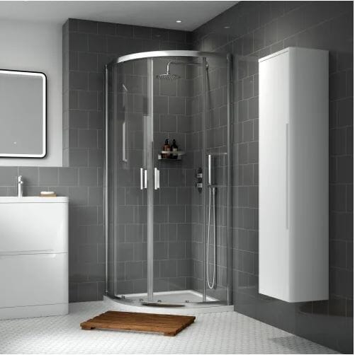 800mm Quadrant Enclosure Satin Chrome Bathrooms at Unit 5 