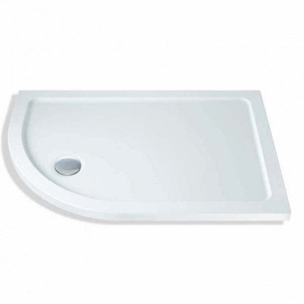 ABS Shower Tray - Offset Quadrant - 1000mm x 800mm - White (Left Hand) Waterworks Bathrooms 