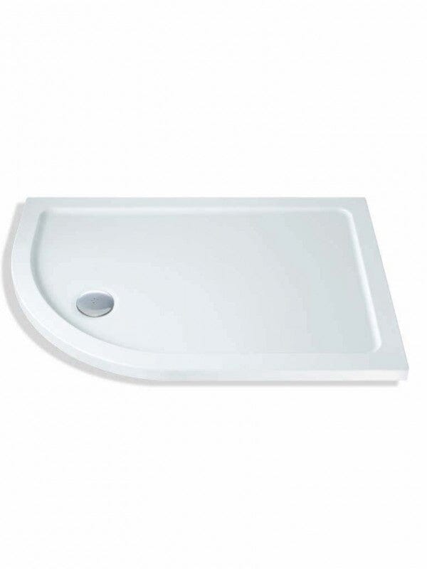 ABS Shower Tray - Offset Quadrant - 1000mm x 800mm - White (Left Hand) Waterworks Bathrooms 