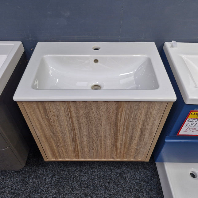 Alfie Single Drawer Vanity Unit & Basin Sanoma Oak Clearance Vanity Unit Bathrooms at Unit 5 
