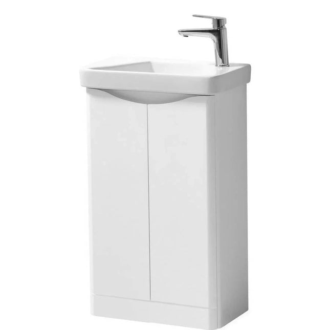 Arc 500x290mm Floor Standing Cloak Unit White Clearance Vanity Unit Waterworks Bathrooms 