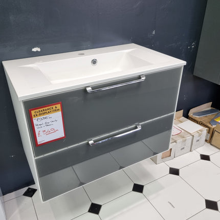 Aston Vanity Unit - 600 - Quartz Grey Clearance Vanity Unit Waterworks Bathrooms 