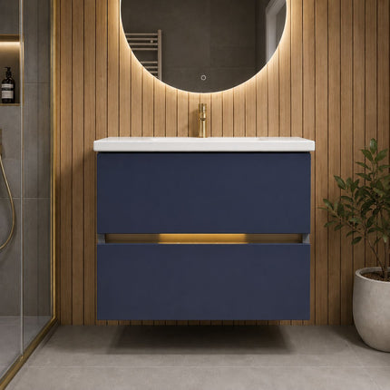 Avalon Modular Metro Vanity Unit & Basin 600mm - Indigo Blue Clearance Vanity Unit Waterworks Bathrooms 