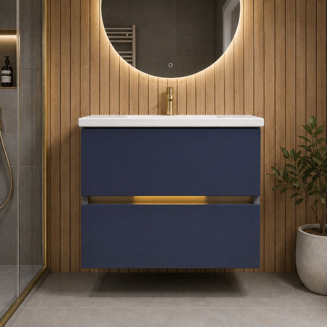 Avalon Modular Metro Vanity Unit & Basin 600mm - Indigo Blue Clearance Vanity Unit Waterworks Bathrooms 