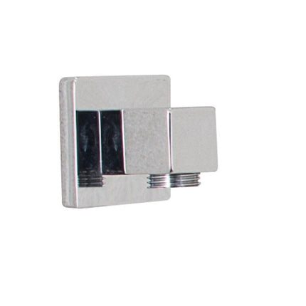 Chrome square wall outlet elbow Waterworks Showers Waterworks Bathrooms 