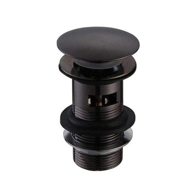 Click Clack Basin Waste Matt Black Slotted Waterworks Wastes - Bits & Bobs Waterworks Bathrooms 