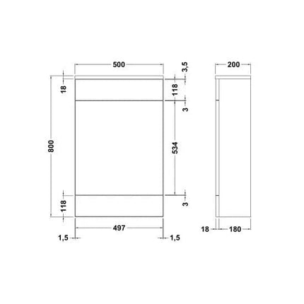 Compact Slim Satin Black Wc Unit (Excluding Cistern) Waterworks Vanity Units Waterworks Bathrooms 