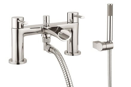 Crosswater Adora Bath Shower Mixer Dual Lever With Kit Bath Taps Crosswater 