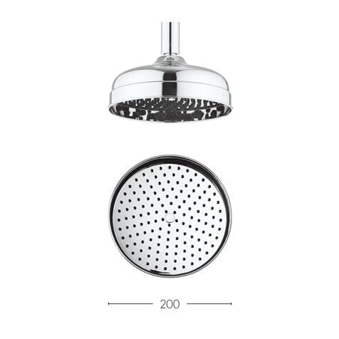 Crosswater Belgravia 200 mm Easy Clean Showerhead Shower Head Crosswater 