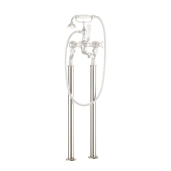 CROSSWATER Belgravia Floor Standing Legs Nickel Clearance Bath Crosswater 