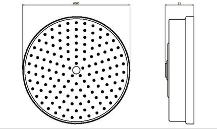 Crosswater MPRO Industrial Easy Clean Shower Head 8" Shower Head Crosswater 