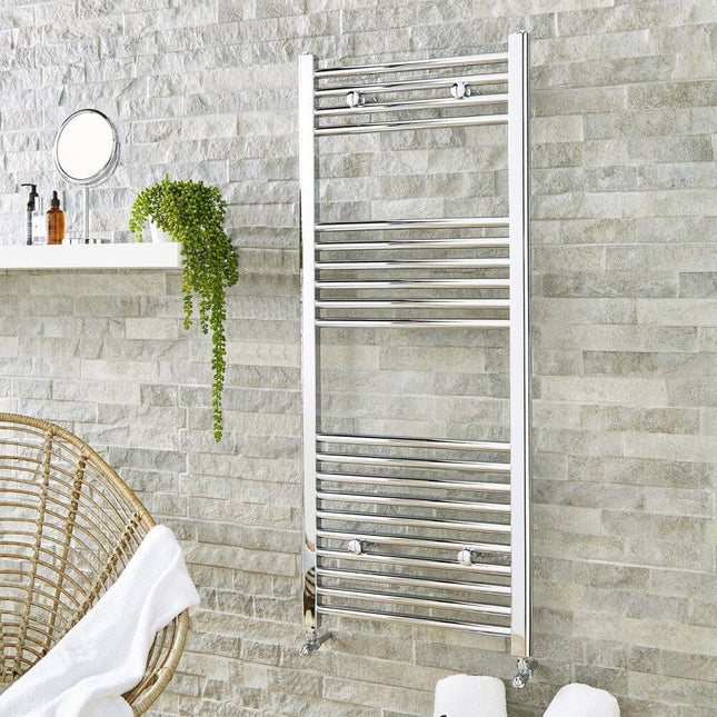 Empire 22mm Straight Towel Rail - 800mm x 500mm - Chrome Waterworks Heating Waterworks Bathrooms 