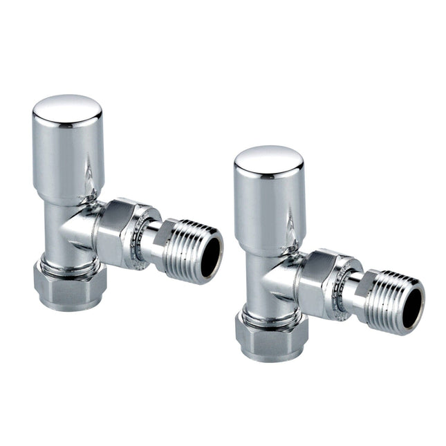 Empire Radiator Valve - Angled 15mm (Pair) Radiator Valve Waterworks Bathrooms 