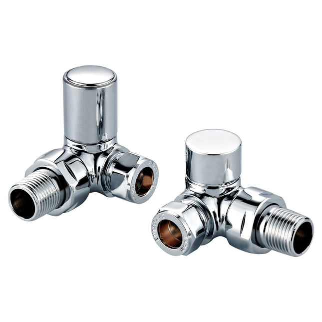 Empire Radiator Valve - Corner 15mm (Pair) Radiator Valve Waterworks Bathrooms 