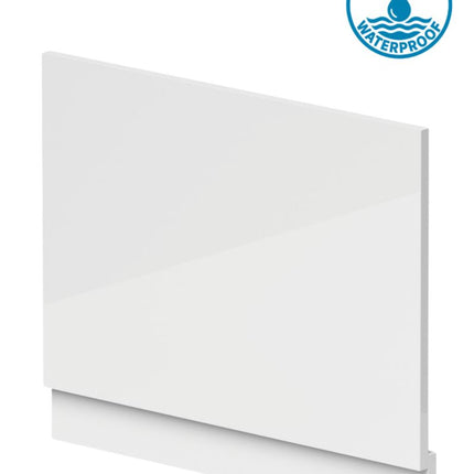 Excel 800mm Waterproof End Bath Panel 2 pc White Waterworks Baths Screens and Panel Waterworks Bathrooms 