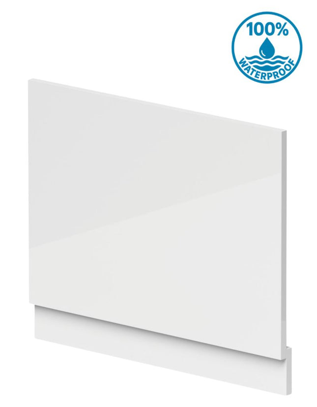 Excel 800mm Waterproof End Bath Panel 2 pc White Waterworks Baths Screens and Panel Waterworks Bathrooms 