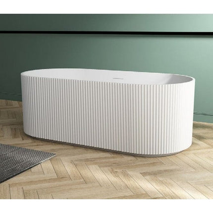 Fluted Freestanding Bath 1700x800x600 Clearance Bath Waterworks Bathrooms 
