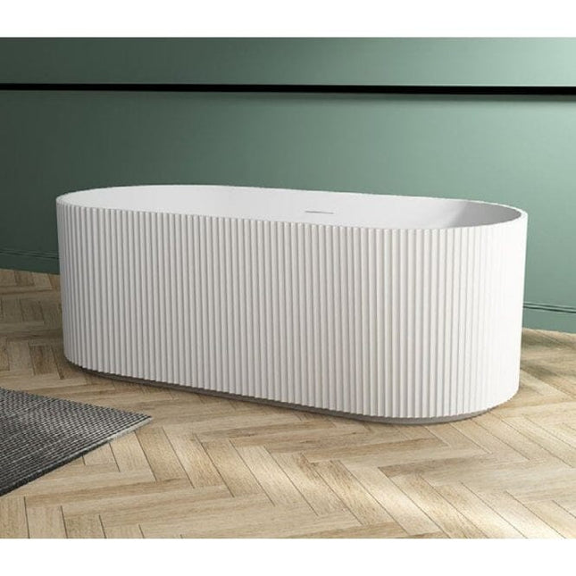 Fluted Freestanding Bath 1700x800x600 Clearance Bath Waterworks Bathrooms 