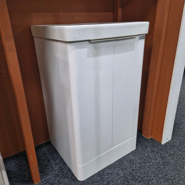 GLOSS WHITE Valencia Floor Stnding Vanity Unit inc Ceramic B Clearance Vanity Unit Bathrooms at Unit 5 