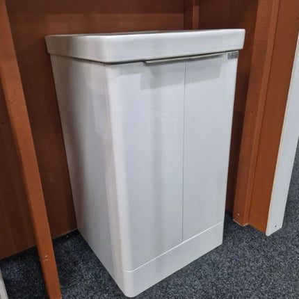 GLOSS WHITE Valencia Floor Stnding Vanity Unit inc Ceramic B Clearance Vanity Unit Waterworks Bathrooms 