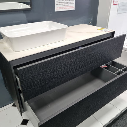 IDEAL STANDARD Conca 1200 Vanity Unit in Smoked Oak Clearance Vanity Unit Waterworks Bathrooms 