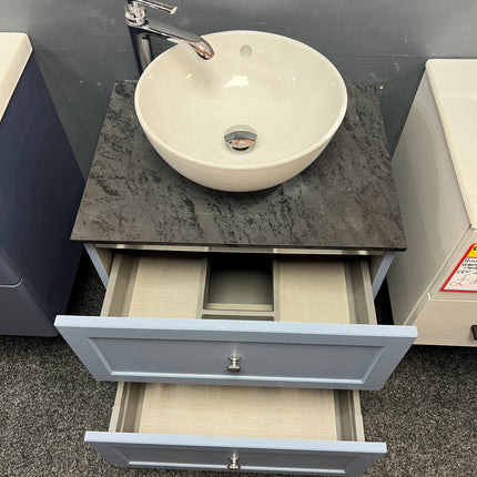 M Series 600 Wall Mounted Double Drawer Cabinet Clearance Vanity Unit Deuco 