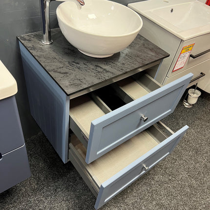 M Series 600 Wall Mounted Double Drawer Cabinet Clearance Vanity Unit Deuco 