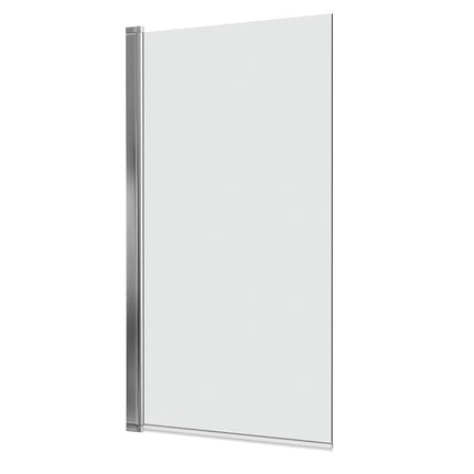 Metro Chrome Square Edge Bath Screen 1400 x 800mm Bath Screen Waterworks Bathrooms 