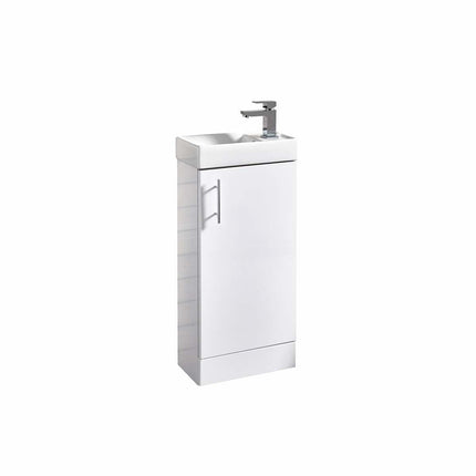 Metro Cloakroom Vanity Floor Standing White Gloss Waterworks Vanity Units Waterworks Bathrooms 