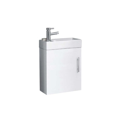 Metro Cloakroom Vanity Wall Mounted White Gloss Waterworks Vanity Units Waterworks Bathrooms 