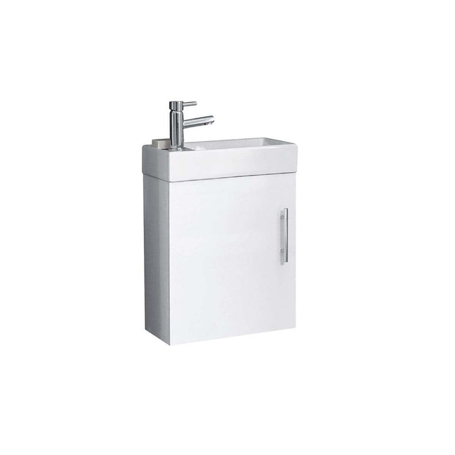 Metro Cloakroom Vanity Wall Mounted White Gloss Waterworks Vanity Units Waterworks Bathrooms 