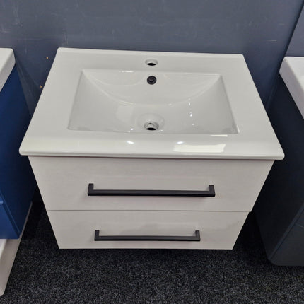 Mito 600 Wall Hung Double Drawer Vanity Unit And Basin Clearance Vanity Unit Aqua Dart 