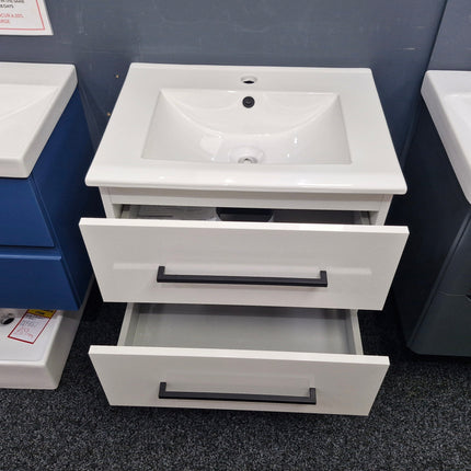 Mito 600 Wall Hung Double Drawer Vanity Unit And Basin Clearance Vanity Unit Aqua Dart 