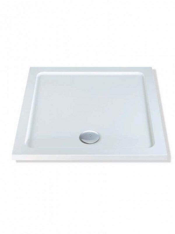 MX Stone Resin Shower Tray - Square 760 x 760mm - White Waterworks Bathrooms 
