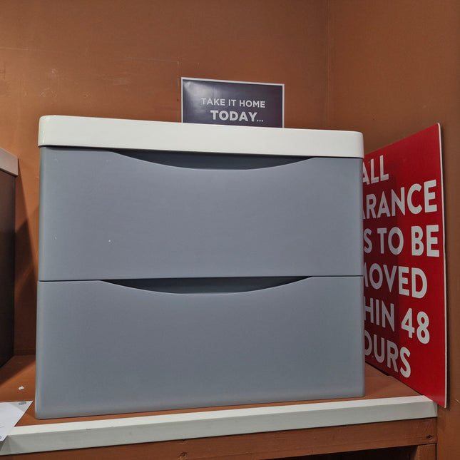 Naples Smile Tailored Grey Two Drawer Vanity Unit & Basin Clearance Vanity Unit Bathrooms at Unit 5 