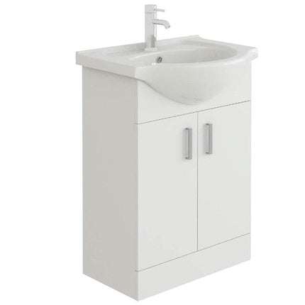 Pearl 550mm Vanity Unit & Ceramic Basin Waterworks Vanity Units Waterworks Bathrooms 