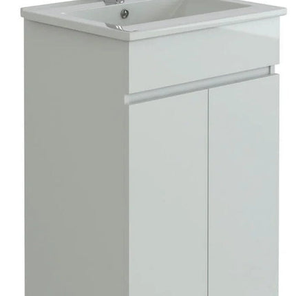 Planet 500 White FS Unit and Slim-Edge Basin Waterworks Vanity Units Waterworks Bathrooms 