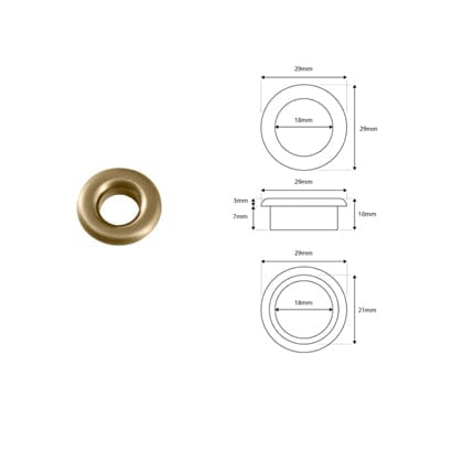 Ring Style Overflow Cover Cap - Brass Finish Toilets Waterworks Bathrooms 