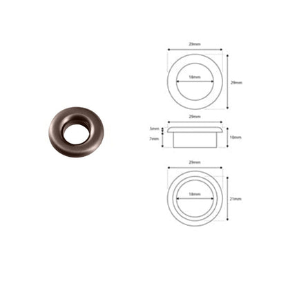 Ring Style Overflow Cover Cap - Brushed Bronze Waterworks Vanity Units Waterworks Bathrooms 