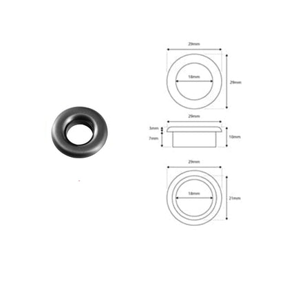 Ring Style Overflow Cover Cap - Gunmetal Waterworks Vanity Units Waterworks Bathrooms 