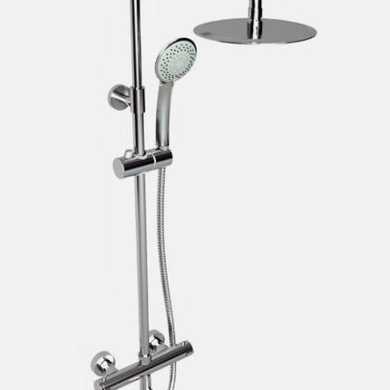 Santana Round Thermostatic Column Shower Kit Exposed Shower Waterworks Bathrooms 