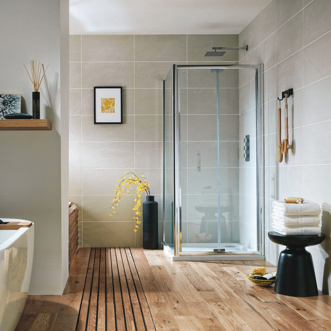 SCUDO Bifold Semi Frameless Door 760mm *EX-DISPLAY* Clearance Shower Enclosure Scudo 