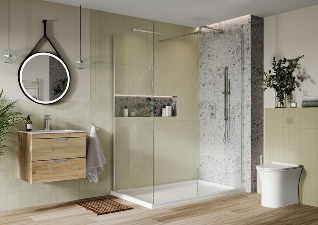 Senso 8mm Walk-in Panel 800x2000 Waterworks Bathrooms